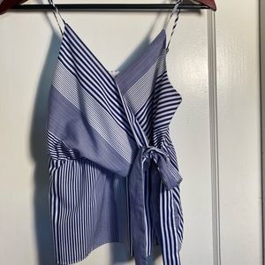 Banana Republic Striped Tie-Front Top